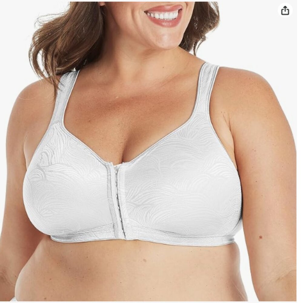 PLAYTEX 18 Hour Front Close Wirefree Back Support Posture Full Coverage 36D E525